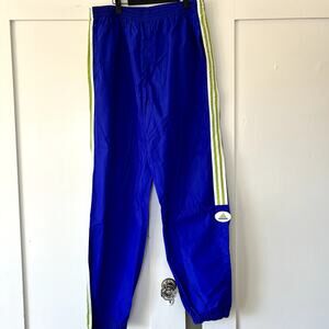 90's Vintage Men's Adidas windbreaker blue pants
